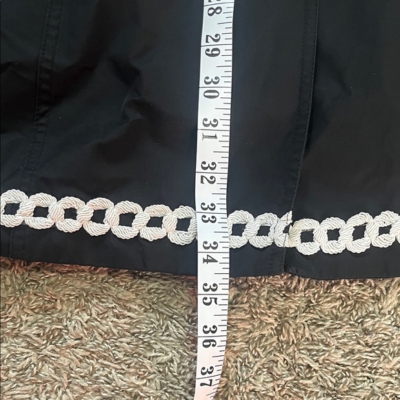 Laundry by Design Black Trench Coat with White Accents Elegant Size Medium - Picture 4 of 9